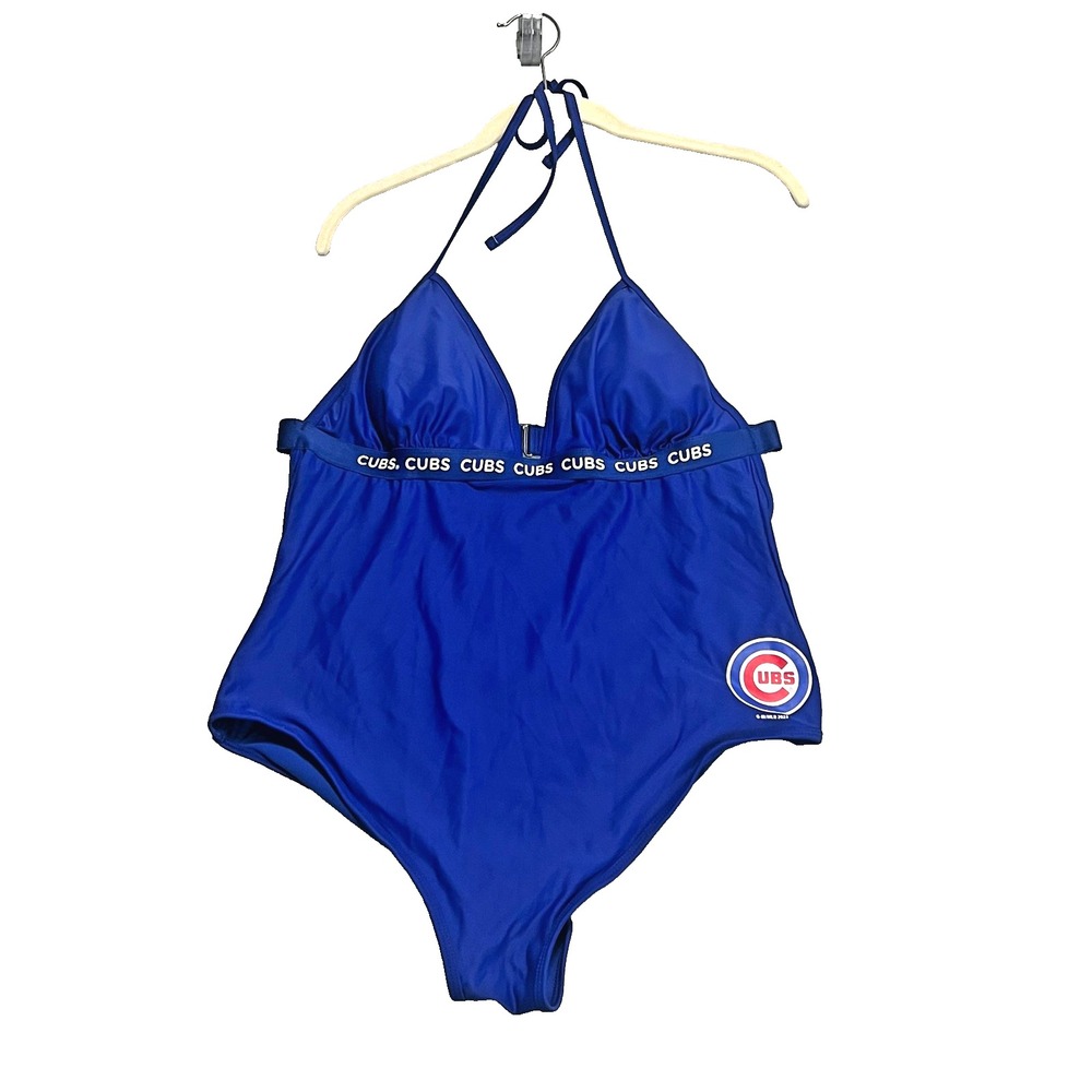 G-III 4Her by Carl Banks Royal Blue Chicago Cubs Full Count One-Piece Swim Suit